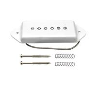 MotiveTech Micro Guitare Pickup Simple Bobinage P90 Élément Remplacement Instrument Musical Ton Fonction Sensible Adapté Entretien Réparation Scène D, Pont Blanc
