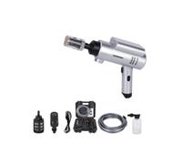 MotiveTech Mini Nettoyeur Haute Pression Portable Auto-Amorçant Lance Lavage Voiture sans Fil Multifonction pour Camping, Garage, 18 V, Coffret en Plastique, Gris