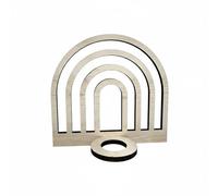 MotiveTech Miroir Murale avec Étagère Courbe en Bois Miroir Étagère Décor Mural Tube en Verre pour Boutures et Fleurs Ambiance Douce et Légère Convient aux, SCM2659-3, 11,7 Cm X 12,6 Cm