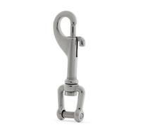 MotiveTech Mousqueton à Largage Rapide Poli Crochet d'attache Rapide Compact Mousqueton avec Goupille Verrouillage pour Navigateurs, Gréement Marin, 100 Mm