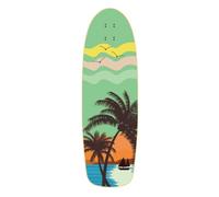 MotiveTech Nez Surélevé Skateboard 7 Épaisseurs 1,4 Kg Planche Double Kick Skateboard Double Kick, Palmiers