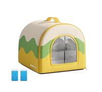 MotiveTech Niche avec Poignée Rafraîchissant Maison Isolant Abri pour Chats, Salon, Déplacement, Jaune Citron, M