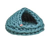 MotiveTech Niche Niche Tricotée Tressé Couchette Grotte Épais Panier pour Chats, Petits Chiens, Salon, Chambre, Vert De Trou, Diamètre du Fond 35cm 1.08kg