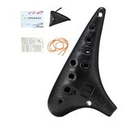 MotiveTech Ocarina 12 Trous Alto Instrument Musical Résine Compacte Portabilité Simple Manipulation Confortable Adaptée Aux Professeurs Salle de Classe Loisirs É, Noir