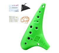 MotiveTech Ocarina 12 Trous Alto Instrument Musical Résine Compacte Portabilité Simple Manipulation Confortable Adaptée Aux Professeurs Salle de Classe Loisirs É, Vert