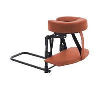 MotiveTech Oreiller de Massage Facial pour Lit, Appuie-Tête Ergonomique et Réglable avec Support pour Mains, en Mousse PU et Alliage, Kit de Soin pour SPA à Domicile/Institut de Beauté, Rouge Marron