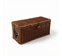 MotiveTech Organisateur de Câbles de Bureau Boîte Multiprise Gestionnaire de Fils Coffret Passe-Fils Imitation Osier en PP avec Couvercle et, Color to 9
