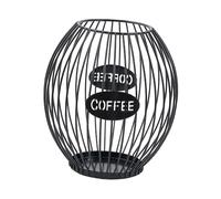 MotiveTech Organisateur de Capsules de Café, Panier En Fil de Fer, Organiseur de Bureau Gain de Place, Récipient à Capsules de Café pour Comptoir et Table de Cui, Noir, M