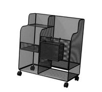 MotiveTech Organiseur de Matériel D'entraînement pour Garage avec roulettes, Support de Rangement pour Tapis d'exercice, Noir