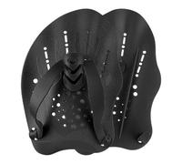 MotiveTech Palmes d'Entraînement Adulte Palmes Pagaies Gants Palmés Accessoires Natation Conception Hydrodynamique en PP et Silicone pour Puissance et , Noir , L