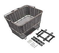 MotiveTech Panier Arrière Universel, Grande Capacité, 41,5 X 33,5 X 25,5 Cm, avec Poignée, Noir