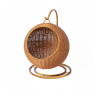MotiveTech Panier de Couchage Suspendu Panier Chat Hammac Niche Abri Tressé Style Rotin Polypropylène Léger Artisanat Fait Main Panier Surélevé Qui Libère Le Sol
