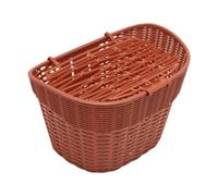 MotiveTech Panier de Rangement Avant pour Vélo, avec Couvercle, pour Animaux et Jouets, pour Différents Vélos, Rouge-Marron