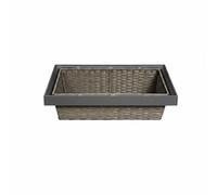 MotiveTech Panier de Rangement d'Armoire Tiroir Extractible Encastré Organiseur de Dressing Panier Tissé Coulissant Porte-pantalons à Glissière Tri Visible, 650 Mm