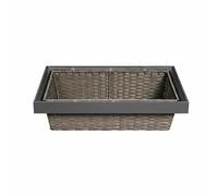 MotiveTech Panier de Rangement d'Armoire Tiroir Extractible Encastré Organiseur de Dressing Panier Tissé Coulissant Porte-pantalons à Glissière Tri Visible, 550 Mm