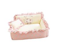 MotiveTech Panier pour Chien, Canapé pour Petit Chien, Niche Antidérapante pour Chat, Panier pour Chiot, pour Chats D'intérieur de Toutes Races, Plaid Rose XL