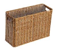 MotiveTech Panier Tressé de Rangement Contenant Organisateur Haut et Étroit Bac à Fichiers Porte-livres Matériau PP Solide pour Rangement Accessoires Adapté à Ma, Café Noir