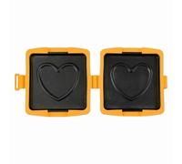 MotiveTech Panini Presse Appareil Sandwichs Sandwichtoaster Machine Simple Surface Antiadhésive Conception Compacte Adaptée pour Cuisines Urbaines Repas Simples, Orange, Cœur