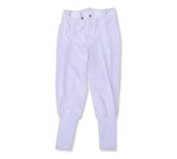 MotiveTech Pantalon d'Équitation de Compétition Pantalon de Concours Culotte de Cheval Pantalon Basane Nylon Ceinture Passants Fermeture Devant Finition Sobre, 10_Months, Blanc