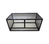 MotiveTech Parc Grillagé pr Reptiles Robuste Terrarium Ventilé en Métallique Sécurisé pr Intérieur, Noir, 60x40x41cm