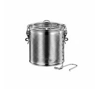 MotiveTech Passoire Inoxydable Passoire Fines Herbes Infuseur Bouillon Outil Cuisine Système Crochets Fermeture Étanche Subtile Convient à l'Infusion Maison de Bouillons et Soupes, 12CM