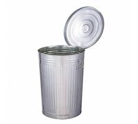 MotiveTech Pbelle 100 L Robuste | Grande Capacité, Pbelle En Tôle Galvanisée, Intérieur Extérieur, pr, Argent