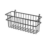 MotiveTech Pegboard Panier Organisateur Mural pour Accessoires Étagère Filaire Suspendue Crochet Bac Porte-outils En Métal Robuste Adapté pour Maison Bureau Gara, S Black