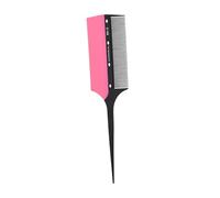 MotiveTech Peigne à Teindre Les Cheveux, Outil de Coiffage Compact et Professionnel Portable, Peigne à Mèches pour Coloration et Mèches, Noir Rose