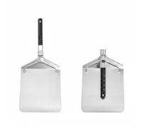 MotiveTech Pelle à Pizza Pliable Pelle Spatule Palette Ustensile Multifonction pour Cuisine et Plein Air Acier Inoxydable Grande Surface de Glisse Manche, 430 Without Holes 2