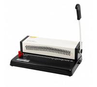 MotiveTech Perforateur Relieur Manuel Compact Relieur à Anneaux Réglage Marge Haute Capacité Perforatrice Boîte à Conftis pr Bureaux