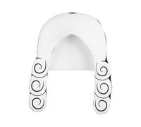 MotiveTech Perruque Dessin Animé Perruque Chapeau Coiffure Spirale Accessoire Déguisement Théâtral avec Forme Arrondie XXL en Polyester et Coton Convient aux, Array, Blanc PD-1165, Taille Unique