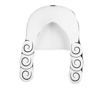 MotiveTech Perruque Dessin Animé Perruque Chapeau Coiffure Spirale Accessoire Déguisement Théâtral avec Forme Arrondie XXL en Polyester et Coton Convient aux, Array, Blanc TD-1165, Taille Unique