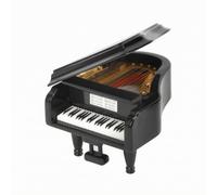 MotiveTech Piano D'exposition Miniature Décoratif Étui en Cuir Réaliste Modèle Piano à Queue Miniature Noir pr Collectionneurs