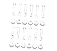 MotiveTech Pièces Remplacement Piscine Ensemble Pin Plastique Joint Métal Caoutchouc Fonction Fixation Simple Robuste Adapté pour Piscine Ronde et Rectangula, Blanc, 12 pièces