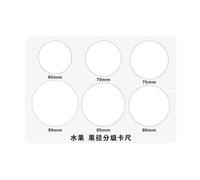 MotiveTech Pied à Coulisse Fruitier Dispositif pour Mesurer Diamètre Des Fruits Outil D'Évaluation Calibreur Solide Pp Transportable Adapté pour Marché Cuisine F, Feuille à 6 Trous