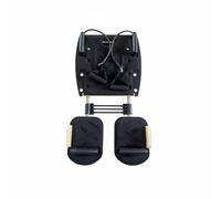 MotiveTech Pilates Réformeur 'Entraînement Plateforme Appareil Banc Coussiné à Ressorts avec Poignées Sangles et Appui Pied Courbé Pliable Bois et Mousse Base , Noir