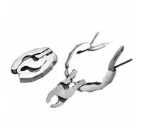 MotiveTech Pince Multifonction Outil Pliant Compact Pince Coupe-fil Dénudeur Presse-fil Ouvre-bouteille Tournevis Acier Inoxydable 420 Robuste Convient au aux