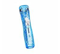 MotiveTech Pince Poussoir pour Documents Pince Dossier Attache Document Agrafe Réutilisable Alignement des Pages pour Notes et Rapports Convient à Bureau Examens Bibliothèque, Transparent Blue