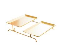 MotiveTech Plateau à Fruits Décoratif En Acier Inoxydable, Multifonctionnel, Organisateur pour Les Fêtes, Les Vacances, La Maison et Les Restaurants, or