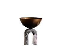 MotiveTech Plateau Table Sophistiqué | Base Texture Marbre, Morne, Décoration, pr Console, Noir, Petit