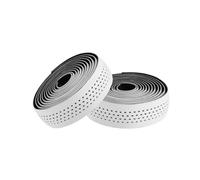 MotiveTech Poignée de Guidon Vélo Ruban Guidon Bande Poignée Couvre Guidon Coussin Guidon Silicone Souple avec Base EVA Anti Vibration Ventilation et Absorption, White Black