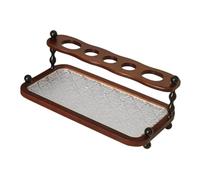 MotiveTech Porte-brosses à Dents de Salle de Bain, étagère Moderne En Bois à 5 Emplacements, Organisateur de Comptoir, Support de Rangement pour