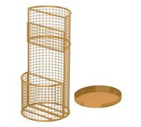 MotiveTech Porte-parapluie en Fer Support pour Parapluies Organisateur Stable Structure Multifonction Approprié pour Hôtel Bureau Entrée Maison, or