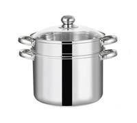 MotiveTech Pot Cuisson Multifonction Polyvalent Casserole En Acier Inoxydable Facile D'entrien Marmite Cvercle En Verre pr Préparation des Repas, Stream Tra Clip