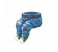 MotiveTech Pot de Fleurs en Forme Style Original Pot de Fleurs Forme Jean Résistant Aux Intempéries Jardinière Décorative en Résine pour Terrasse, Balcon, Cache-Pot en Denim A