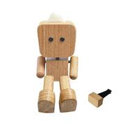 MotiveTech Poupée En Bois Statue pour Tableau de Bord Décoration de Véhicule Bonhomme Mignon Qui Ajoute Une Ambiance Chaleureuse Adaptée pour L'Intérieur de La V, Brun