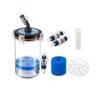 MotiveTech Préfiltre Cylindrique Traparent pr Aquarium Compact Baril Préfiltre D'aquarium Matériau Filtrant pr à Poisso, 20Connecteur