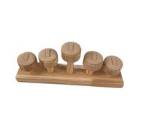 MotiveTech Présentoir à Bijoux Support à Bagues Organisateur à Cinq Niveaux en Bois et Velours pour Rangement et Exposition Adapté Aux Boutiques Décoration Intér, Beige