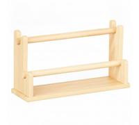 MotiveTech Présentoir à Bijx Plateau Base Design vert Portebijx En Bois Stable Support Rangement pr Coiffeuse, Btique, Comptoir D'exposition, 2 Niveaux