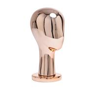 MotiveTech Présentoir à Perruques Base Compact Plastique Robuste, Support Présentation pr Chapeaux, Stable, Tête Mannequin Base, Vitrine, Btique, Or Rose